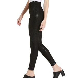 Dear John nina high rise animal print leggings in black size 26 NWT